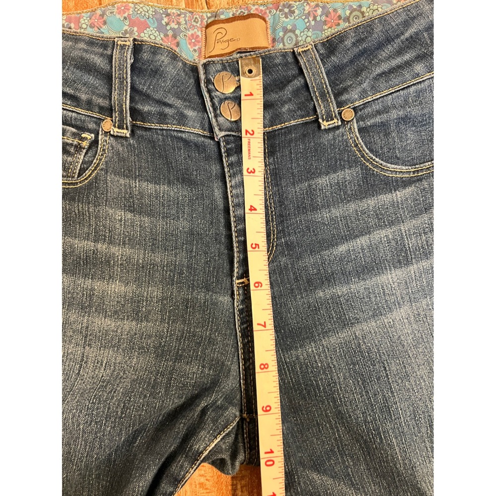 Paige Hidden Hills Bootcut Jeans Women's 29 Dark Wash Mid Rise Stretch Denim - Picture 8 of 13